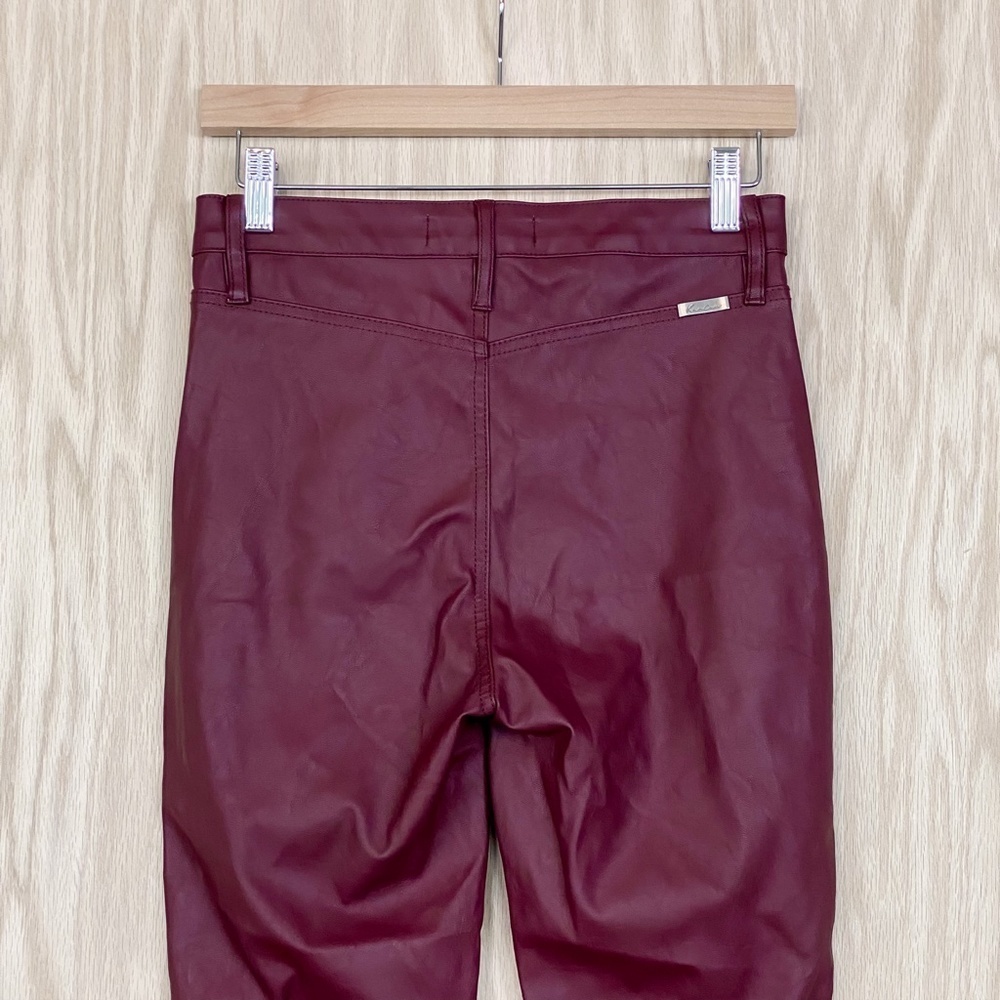 KanCan Vegan Leather High Rise Skinny Pants Zip Ankle Jeans - Picture 6 of 9